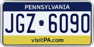 PA license plate JGZ6090