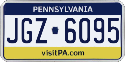 PA license plate JGZ6095