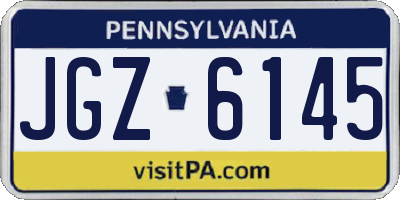 PA license plate JGZ6145