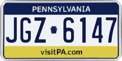 PA license plate JGZ6147
