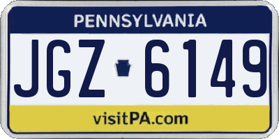 PA license plate JGZ6149