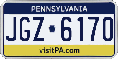 PA license plate JGZ6170