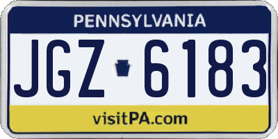 PA license plate JGZ6183