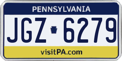 PA license plate JGZ6279
