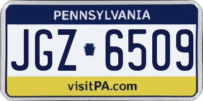 PA license plate JGZ6509