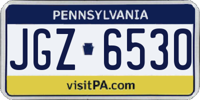 PA license plate JGZ6530
