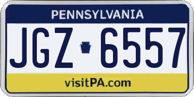 PA license plate JGZ6557