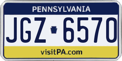 PA license plate JGZ6570