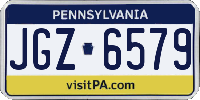 PA license plate JGZ6579
