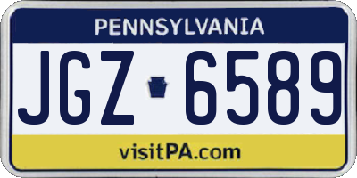 PA license plate JGZ6589