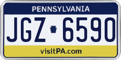 PA license plate JGZ6590