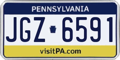 PA license plate JGZ6591