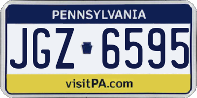 PA license plate JGZ6595