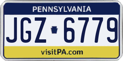 PA license plate JGZ6779