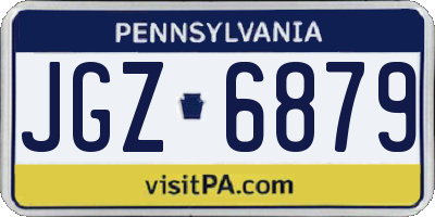 PA license plate JGZ6879