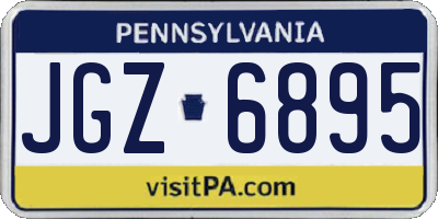 PA license plate JGZ6895