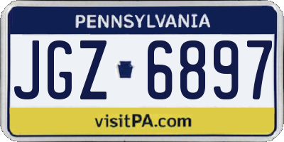 PA license plate JGZ6897
