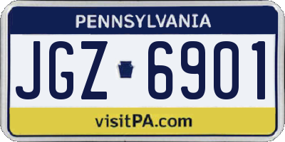 PA license plate JGZ6901