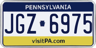 PA license plate JGZ6975