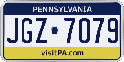 PA license plate JGZ7079