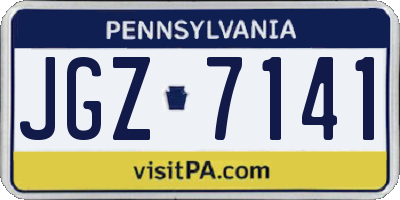 PA license plate JGZ7141