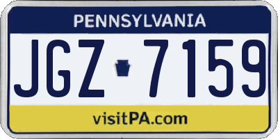 PA license plate JGZ7159