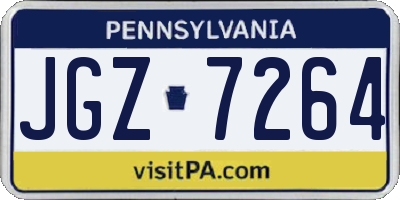 PA license plate JGZ7264