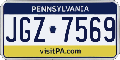 PA license plate JGZ7569