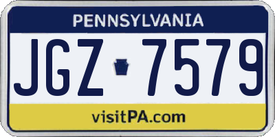 PA license plate JGZ7579