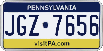 PA license plate JGZ7656