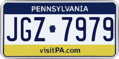 PA license plate JGZ7979