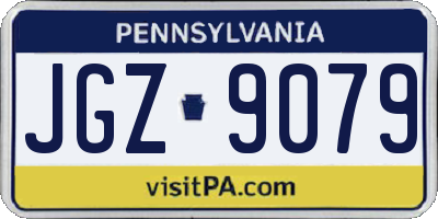 PA license plate JGZ9079