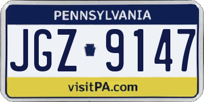 PA license plate JGZ9147