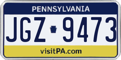PA license plate JGZ9473