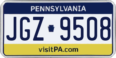 PA license plate JGZ9508