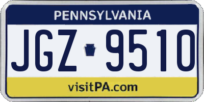 PA license plate JGZ9510