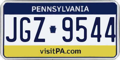 PA license plate JGZ9544