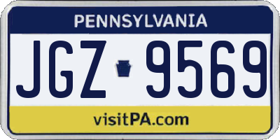 PA license plate JGZ9569