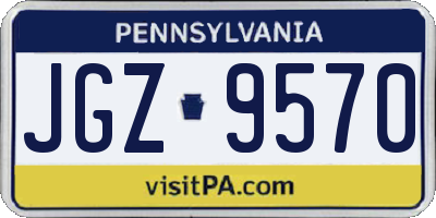 PA license plate JGZ9570