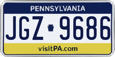PA license plate JGZ9686