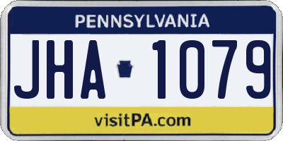 PA license plate JHA1079