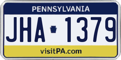 PA license plate JHA1379