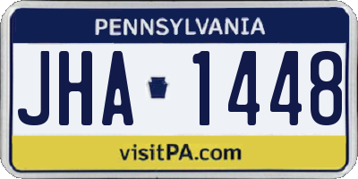 PA license plate JHA1448