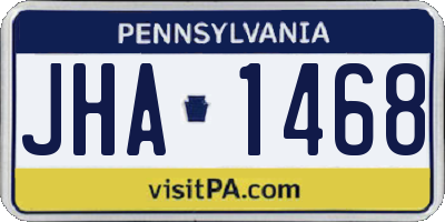 PA license plate JHA1468