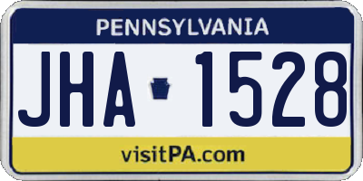 PA license plate JHA1528