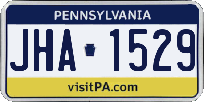 PA license plate JHA1529