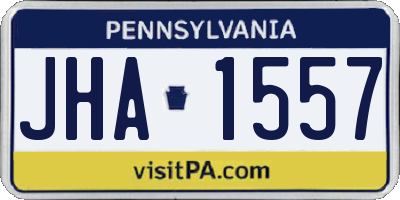 PA license plate JHA1557
