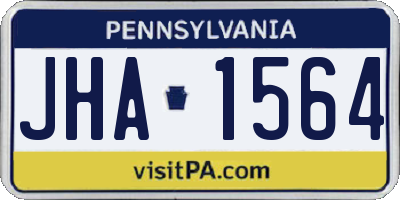 PA license plate JHA1564