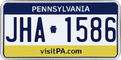 PA license plate JHA1586