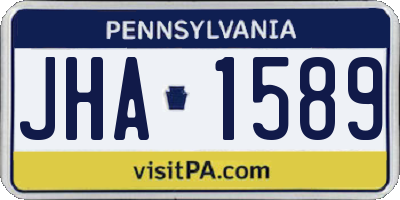 PA license plate JHA1589